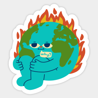 The Earth is Concerned Sticker